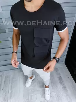 Tricou barbati negru slim fit Vagabond B1956 P0-3.1 imagine