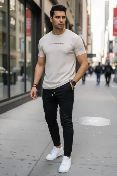 Tricou barbati slim 4568 imagine