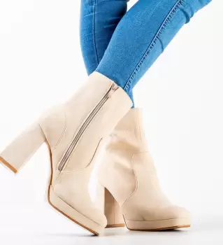 Botine dama Abbey Bej imagine