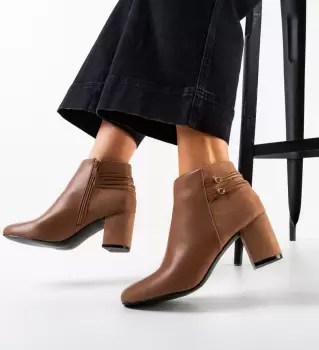 Botine dama Arabella Khaki imagine