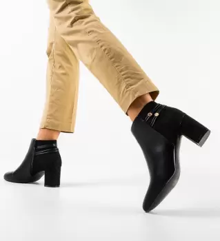 Botine dama Arabella Negre imagine