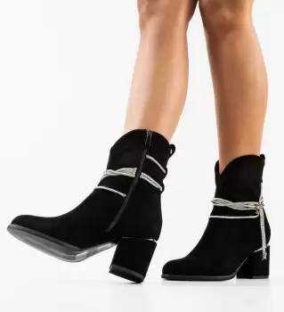 Botine dama Aurae Negre imagine