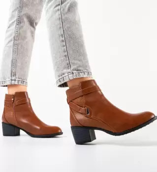 Botine dama Avor Camel imagine