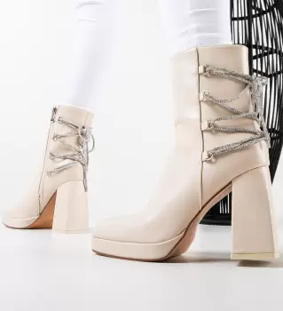 Botine dama Beattie Bej imagine
