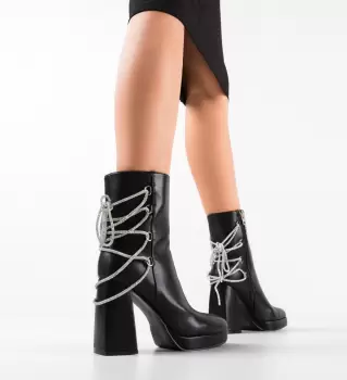 Botine dama Beattie Negre imagine
