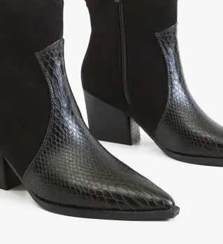 Botine dama Brebly Negre imagine