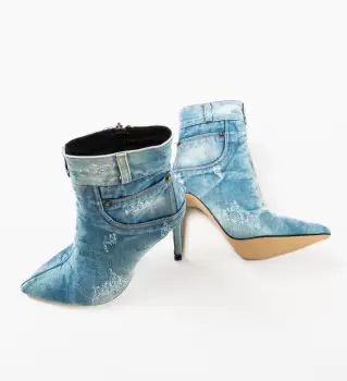 Botine dama Byron Albastre imagine