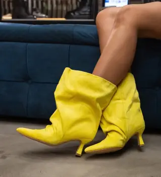 Botine dama Byson Galbene imagine