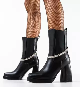 Botine dama Case Negre imagine