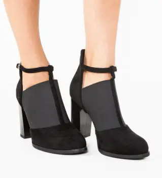 Botine dama Celeste Negre 2 imagine