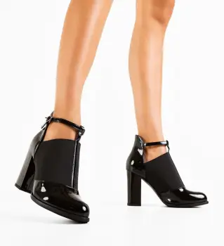 Botine dama Celeste Negre imagine