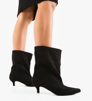 Botine dama Cow Negre imagine