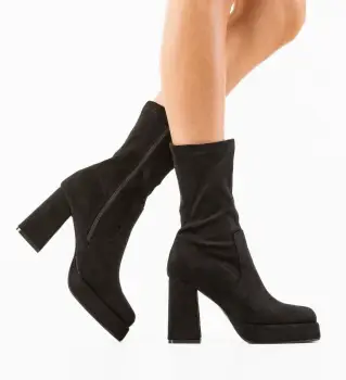 Botine dama Crely Negre imagine