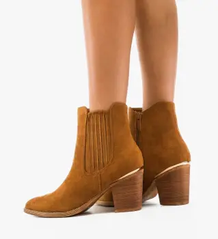 Botine dama Delgado Camel imagine