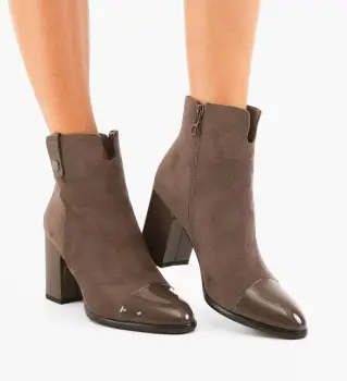 Botine dama Duncan Khaki imagine