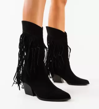 Botine dama Edora Negre imagine