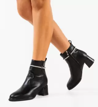 Botine dama Eponine Negre imagine