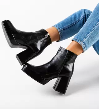 Botine dama Eraz Negre imagine