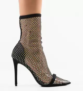 Botine dama Fiona Negre imagine