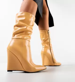 Botine dama Freeman Bej imagine