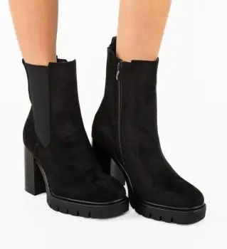 Botine dama Gideon Negre imagine