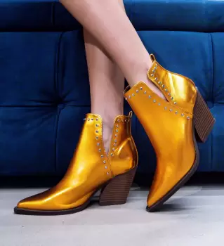 Botine dama Gommy Portocalii imagine