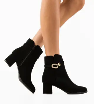 Botine dama Greza Negre imagine