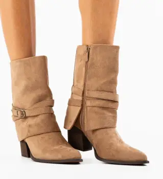 Botine dama Heyman Khaki imagine