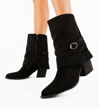 Botine dama Heyman Negre imagine