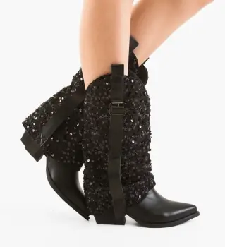 Botine dama Inga Negre imagine