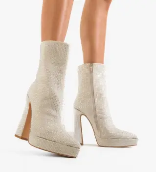 Botine dama Iram Argintii imagine