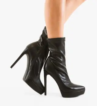 Botine dama Jahoi Negre 2 imagine