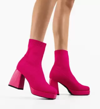 Botine dama Julie Fuchsia imagine