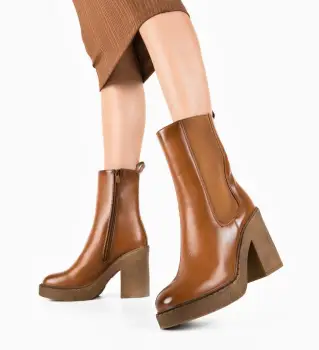 Botine dama Justi Camel imagine