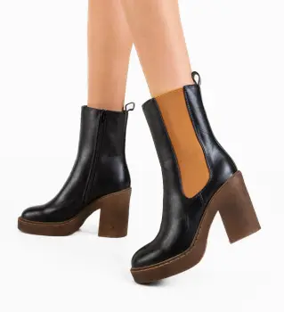 Botine dama Justi Negre 2 imagine