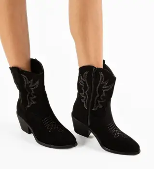 Botine dama Kamal Negre imagine