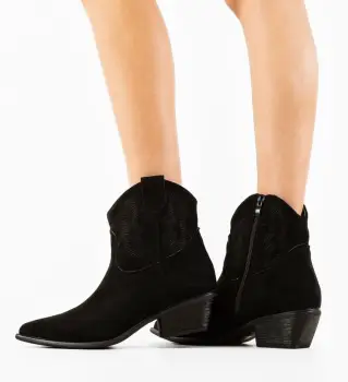 Botine dama Kaoru Negre imagine