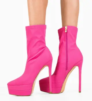 Botine dama Kato Fuchsia imagine