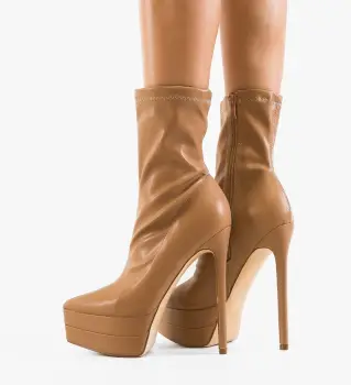 Botine dama Kazmire Bej imagine