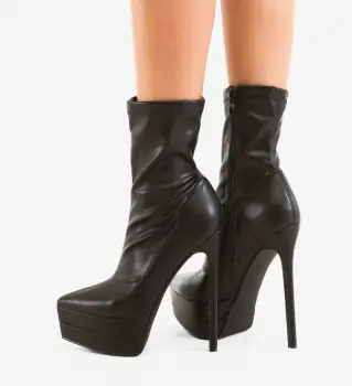 Botine dama Kazmire Negre imagine