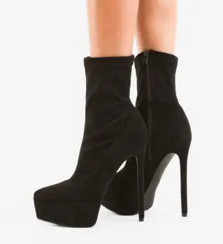 Botine dama Kazmire Negre 3 imagine