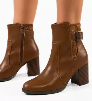 Botine dama Kiana Camel imagine