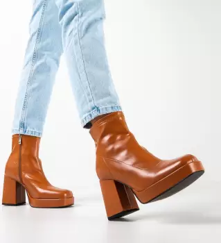Botine dama Kids Camel imagine