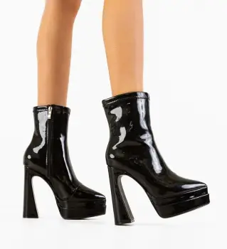Botine dama Kunza Negre imagine