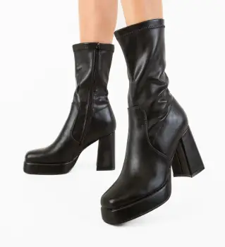 Botine dama Lehan Negre imagine