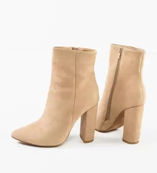Botine dama Leo Khaki imagine