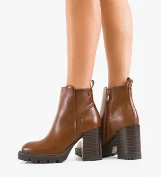 Botine dama Lowri Camel imagine