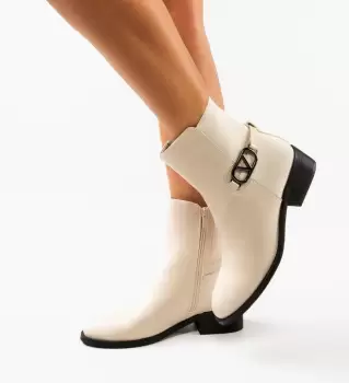 Botine dama Math Bej imagine