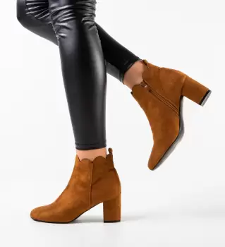 Botine dama Navarro Camel imagine