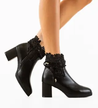 Botine dama Nelnel Negre 2 imagine
